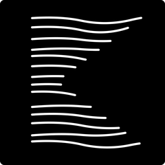 KaheLock K Mark sticker, a white flowing-line K on a 5 inch black square